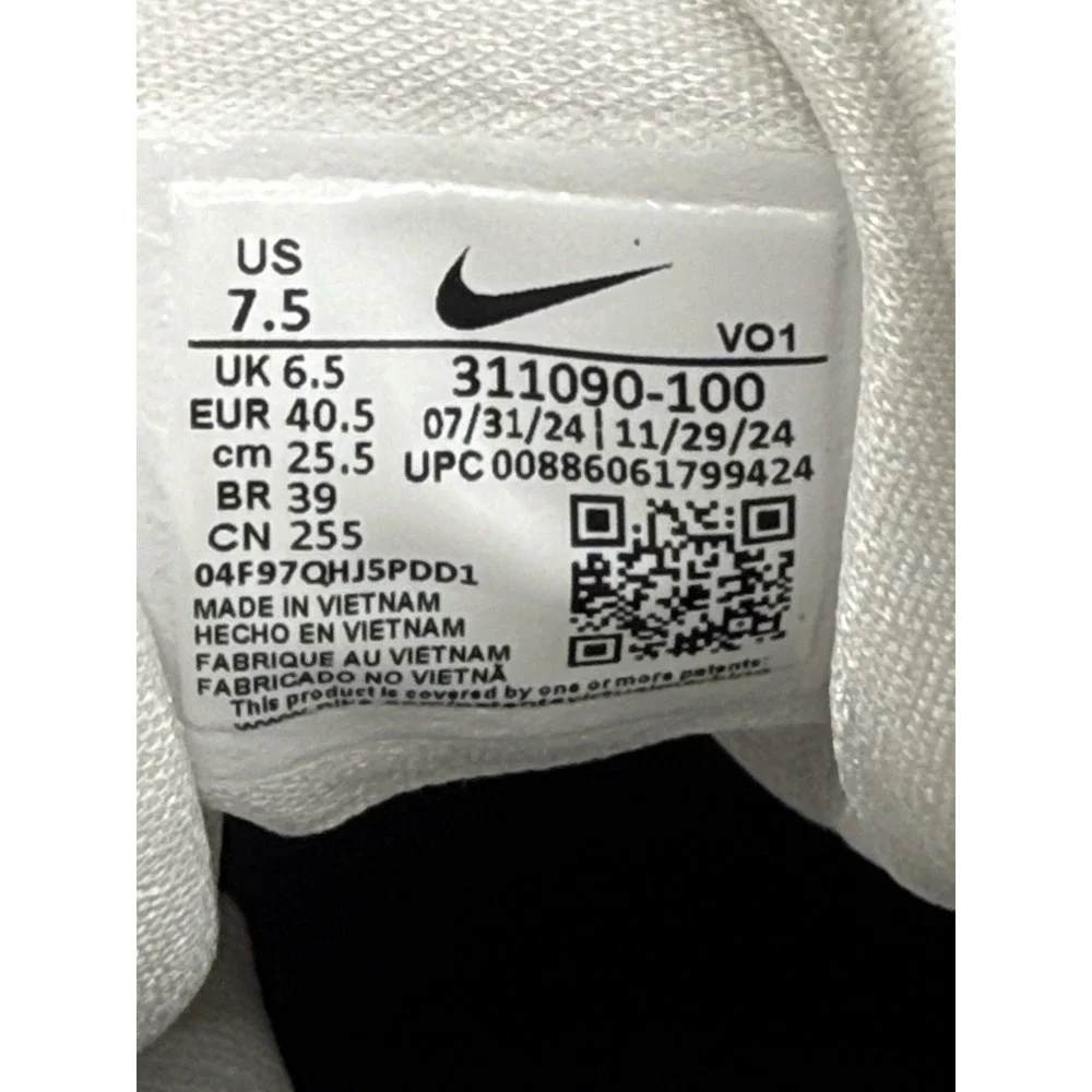 Nike Air Max Uptempo 95 White Black Mystic Teal Men's Size 7.5 311090-100